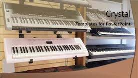  Presentation with under ground cable - Amazing theme having synthesizer under the white background backdrop and a  colored foreground