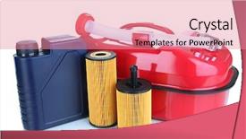  Presentation with diesel - Amazing PPT theme having synthetic chemistry - diesel and oil canisters isolated backdrop and a  colored foreground