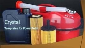  Presentation with diesel - Amazing presentation design having synthetic chemistry - diesel and oil canisters backdrop and a  colored foreground