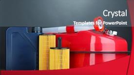  Presentation with diesel - Colorful presentation enhanced with synthetic chemistry - diesel and oil canisters backdrop and a  colored foreground