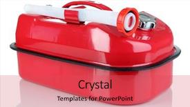  Presentation with diesel - Cool new theme with synthetic chemistry - red diesel canister isolated backdrop and a  colored foreground