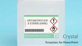  Presentation with diesel - Presentation consisting of synthetic-fuel-made-from-methanol background and a sky blue colored foreground