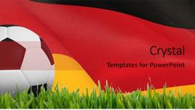  Presentation with football - PPT layouts featuring synthetic turf - black and white football background and a crimson colored foreground