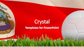  Presentation with leather - Slide deck consisting of synthetic turf - digitally generated white leather football background and a black colored foreground