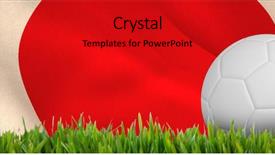  Presentation with green matrix computer generated - Amazing slides having synthetic turf - digitally generated white leather football backdrop and a crimson colored foreground