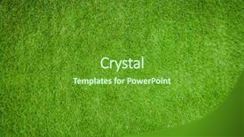  Presentation with green grass artificial top - PPT theme enhanced with synthetic turf - green artificial grass background and a tawny brown colored foreground