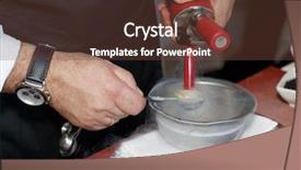  Presentation with cooking chef - Slides enhanced with syphon and liquid nitrogen background and a tawny brown colored foreground