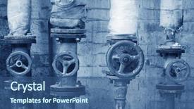  Presentation with fuel - Presentation theme enhanced with supply chains - gate valve on a fuel background and a ocean colored foreground