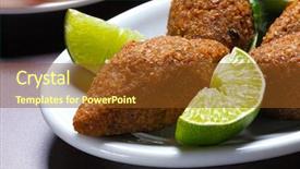  Presentation with lemon - Colorful PPT theme enhanced with syria - fried kibble with lemon quibe backdrop and a tawny brown colored foreground