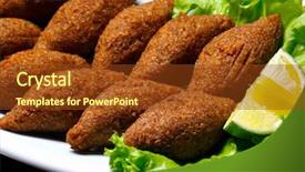  Presentation with syria - Beautiful slide deck featuring syria - fried kibble with lemon quibe backdrop and a tawny brown colored foreground
