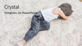  Presentation with syria - Presentation theme with syria - kid in sand background and a light gray colored foreground