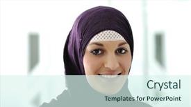  Presentation with islam anak muslim - Audience pleasing slide deck consisting of syria - pretty young asian muslim woman backdrop and a sky blue colored foreground