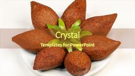  Presentation with syria - Slide deck enhanced with syria - quibe brazilian snack background and a tawny brown colored foreground