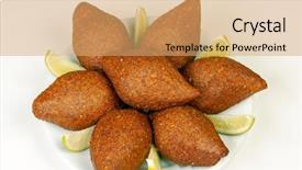  Presentation with syria - Beautiful slide deck featuring syria - quibe brazilian snack backdrop and a coral colored foreground