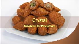  Presentation with syria - Colorful PPT layouts enhanced with syria - snack fried kibbe backdrop and a tawny brown colored foreground