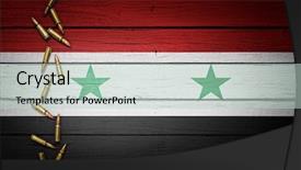  Presentation with syria - PPT layouts enhanced with syria flag with bullets background and a soft green colored foreground