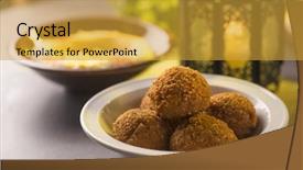  Presentation with ramadan - Beautiful PPT theme featuring syrians - close up of falafel backdrop and a gold colored foreground
