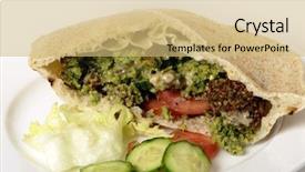  Presentation with middle east - Slide deck with brush working on ceramic dental background and a gray colored foreground