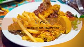  Presentation with lebanese food - Theme having syrians - lebanese food with chips background and a gold colored foreground