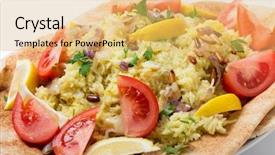  Presentation with saffron - Beautiful slides featuring syrians - levantine sayyadiyya fish pilaf backdrop and a yellow colored foreground