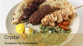  Presentation with feast - Amazing presentation theme having syrians - various barbecued kebabs - kofta backdrop and a yellow colored foreground