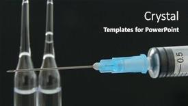  Presentation with liquid drug - Amazing presentation having syringe-fragment-with-needle backdrop and a black colored foreground