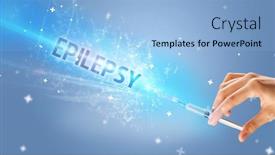  Presentation with epilepsy - Cool new presentation with syringe-medical-injection-in-hand backdrop and a light blue colored foreground