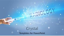  Presentation with medical hand - PPT theme with syringe-medical-injection-in-hand background and a light blue colored foreground