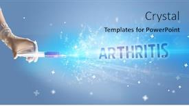  Presentation with medical hand - Audience pleasing slide set consisting of syringe-medical-injection-in-hand backdrop and a light blue colored foreground