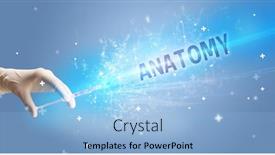  Presentation with medical hand - Colorful slides enhanced with syringe-medical-injection-in-hand backdrop and a light blue colored foreground