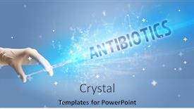  Presentation with medical hand - Audience pleasing presentation consisting of syringe-medical-injection-in-hand backdrop and a light blue colored foreground