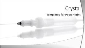  Presentation with syringe - Audience pleasing slides consisting of syringe monovet isolated on white backdrop and a  colored foreground