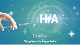  Presentation with needle - Cool new PPT layouts with syringe-needle-with-virus-vaccine backdrop and a teal colored foreground