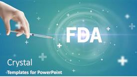 Presentation with fda - Amazing PPT theme having syringe-needle-with-virus-vaccine backdrop and a teal colored foreground