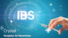  Presentation with needle - PPT theme featuring syringe-needle-with-virus-vaccine background and a teal colored foreground