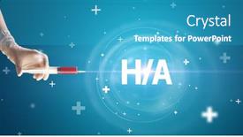  Presentation with needle - Slide deck consisting of syringe-needle-with-virus-vaccine background and a teal colored foreground