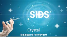  Presentation with needle - Beautiful slide set featuring syringe-needle-with-virus-vaccine backdrop and a teal colored foreground