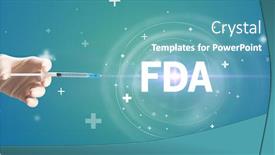  Presentation with fda - Beautiful presentation featuring syringe-needle-with-virus-vaccine backdrop and a teal colored foreground