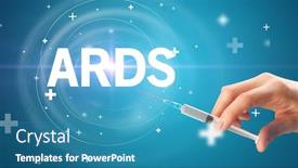  Presentation with needle - Slides featuring syringe-needle-with-virus-vaccine background and a teal colored foreground