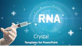  Presentation with rna - Cool new presentation theme with syringe-needle-with-virus-vaccine backdrop and a teal colored foreground