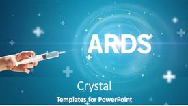  Presentation with vaccine - Slide set with syringe-needle-with-virus-vaccine background and a teal colored foreground