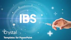  Presentation with needle - Slide set consisting of syringe-needle-with-virus-vaccine background and a teal colored foreground