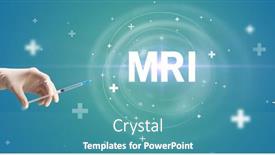  Presentation with needle - Slide deck with syringe-needle-with-virus-vaccine background and a teal colored foreground