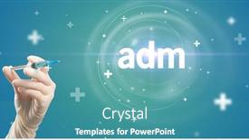  Presentation with needle - Cool new presentation theme with syringe-needle-with-virus-vaccine backdrop and a teal colored foreground