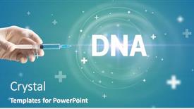  Presentation with needle - Theme having syringe-needle-with-virus-vaccine background and a teal colored foreground