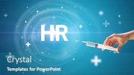  Presentation with needle - Colorful presentation design enhanced with syringe-needle-with-virus-vaccine backdrop and a teal colored foreground