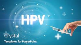  Presentation with needle - PPT theme with syringe-needle-with-virus-vaccine background and a teal colored foreground