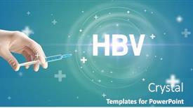  Presentation with vaccine - Presentation design enhanced with syringe-needle-with-virus-vaccine background and a teal colored foreground