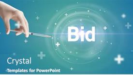  Presentation with needle - Presentation theme enhanced with syringe-needle-with-virus-vaccine background and a teal colored foreground