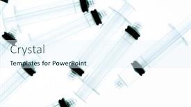  Presentation with syringe - Presentation theme with syringe-plastic-disposable-medical-syringe background and a  colored foreground